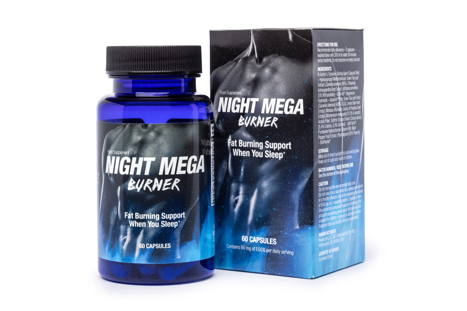 Night Mega Burner - 60 Capsule; Integratore per Dimagrire durante la Notte