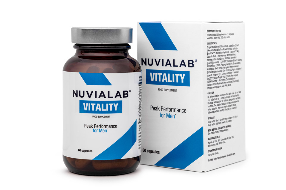 NuviaLab Vitality - 60 Capsule, Integratore per Fertilità e Livelli di Testosterone