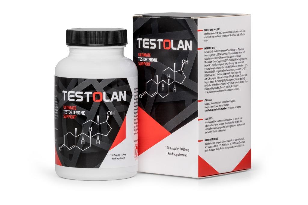Testolan - 120 Capsule, Integratore per Aumentare il Testosterone